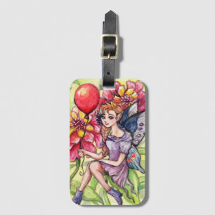 Zinnia Fairy with Red Balloon Luggage Tag