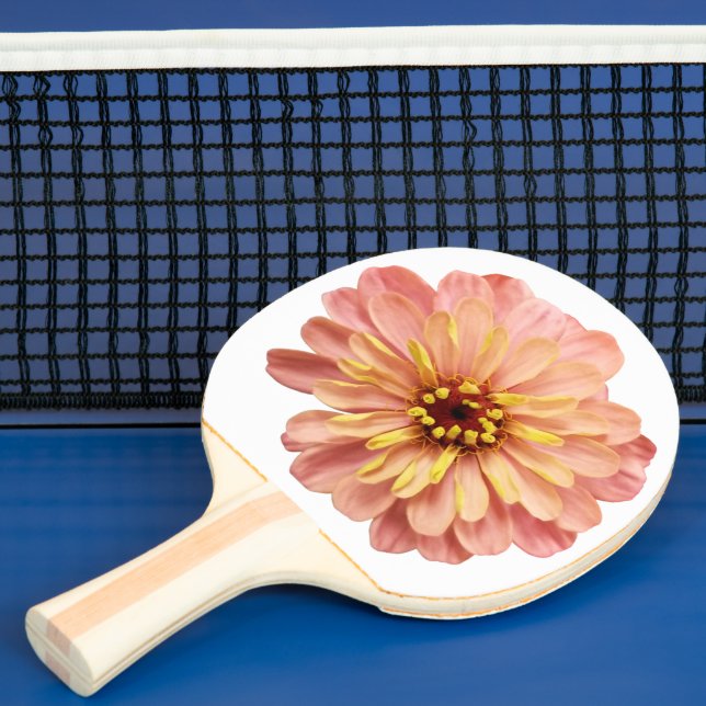 Zinnia Floral Flower Nature Photo 2-Sided Print Ping Pong Paddle (Insitu)
