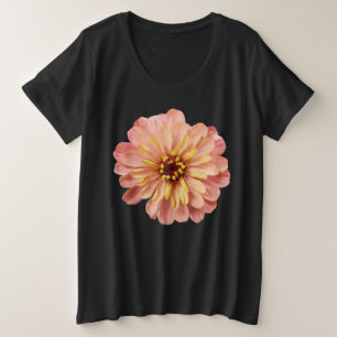 Zinnia Floral Flower Nature Photography Plus Size T-Shirt