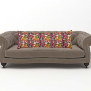 Zinnia Flower Garden Floral Pattern Body Cushion
