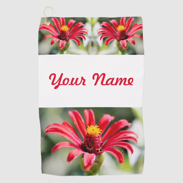 Zinnia Golf Towel (Front)