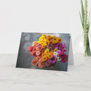 Zinnia Rainbow - Blank Card