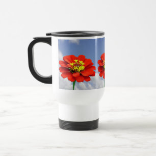 Zinnia red flowers Mug