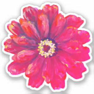 Zinnia Vinyl Sticker