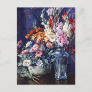 Zinnias and Gladiolas by Matilda Browne Postcard
