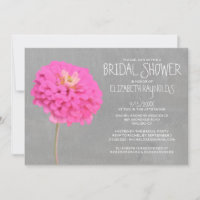 Zinnias Bridal Shower Invitations