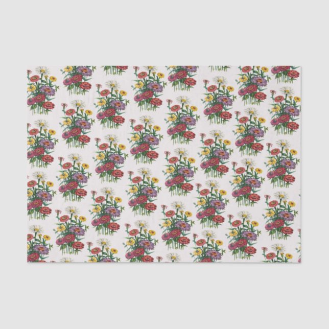 Zinnias Tissue Paper (Front)