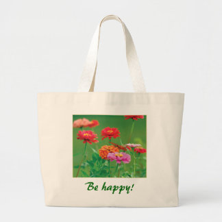 Zinnias tote bag ~ Be happy!