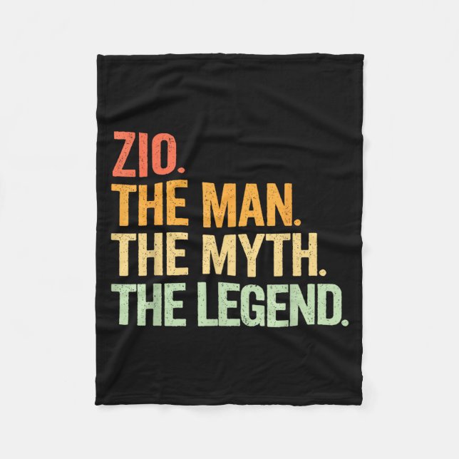Zio Man Myth Legend Retro Artwork Fleece Blanket (Front)