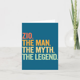 Zio Man Myth Legend Retro Illustration Card