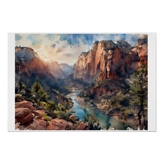 Zion Canyon at Sunrise,  Poster (Front)