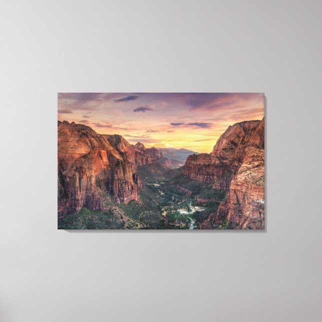 Zion Canyon National Park Canvas Print (Front)