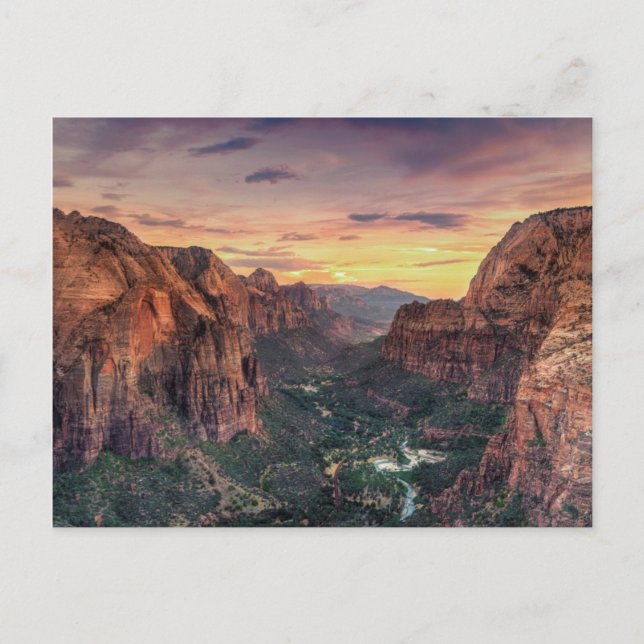 Zion Canyon National Park Postcard (Front)