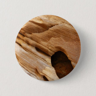 Zion Canyon Wall I Abstract Nature Photography 6 Cm Round Badge