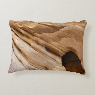 Zion Canyon Wall I Abstract Nature Photography Decorative Cushion