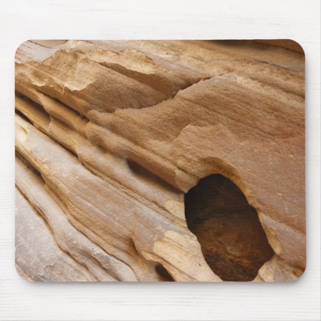 Zion Canyon Wall I Abstract Nature Photography Mouse Pad (Front)