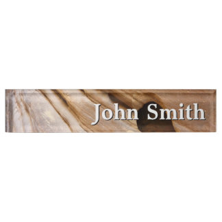 Zion Canyon Wall I Abstract Nature Photography Nameplate