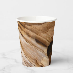 Zion Canyon Wall I Abstract Nature Photography Paper Cups