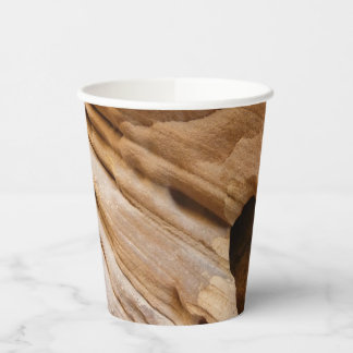 Zion Canyon Wall I Abstract Nature Photography Paper Cups