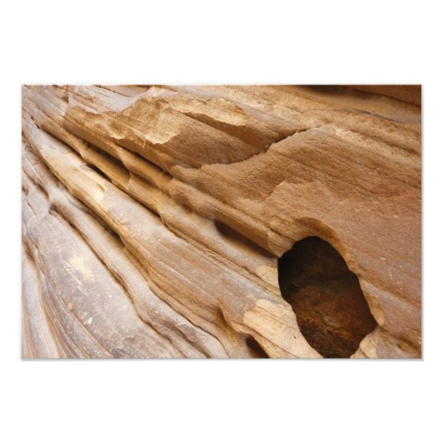 Zion Canyon Wall I Abstract Nature Photography Photo Print (Front)