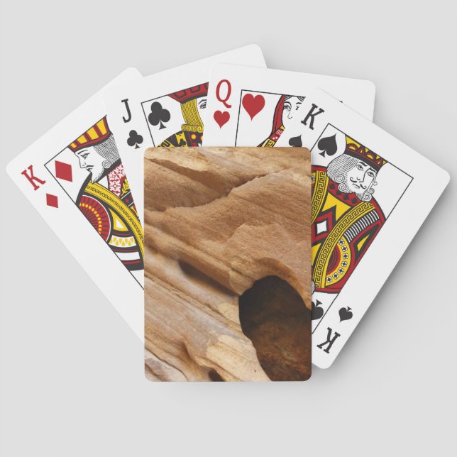 Zion Canyon Wall I Abstract Nature Photography Playing Cards (Back)