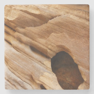 Zion Canyon Wall I Abstract Nature Photography Stone Coaster