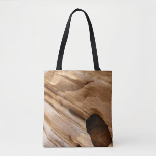 Zion Canyon Wall I Abstract Nature Photography Tote Bag