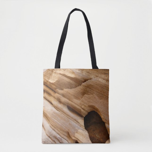 Zion Canyon Wall I Abstract Nature Photography Tote Bag (Front)