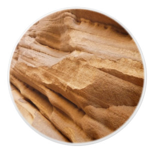 Zion Canyon Wall II Red Rock Abstract Photography Ceramic Knob