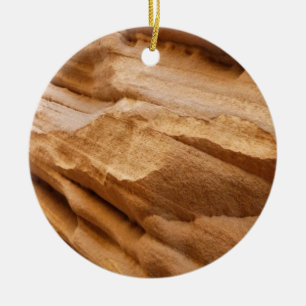 Zion Canyon Wall II Red Rock Abstract Photography Ceramic Tree Decoration
