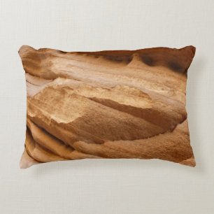 Zion Canyon Wall II Red Rock Abstract Photography Decorative Cushion