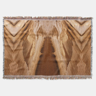 Zion Canyon Wall II Red Rock Abstract Photography Throw Blanket