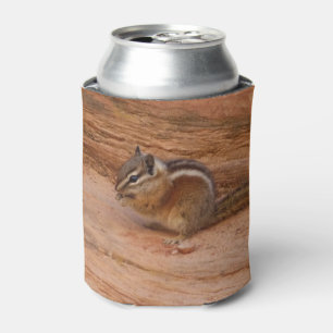 Zion Chipmunk on Red Rocks Can Cooler