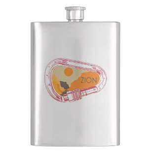 Zion Climbing Carabiner Hip Flask
