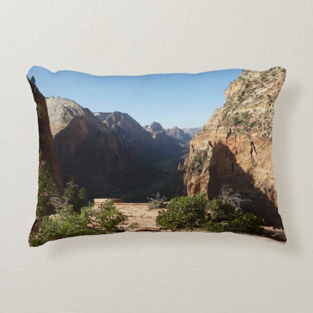 Zion from Angels Landing Trail Zion National Park Decorative Cushion (Front)