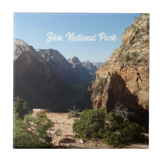 Zion from Angels Landing Trail Zion National Park Tile