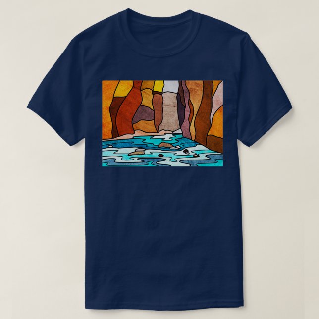 Zion Narrows Art T-Shirt (Design Front)