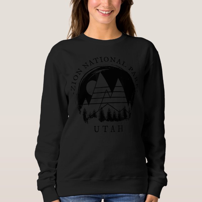 Zion National Park Camping Hiking Sweatshirt (Front)
