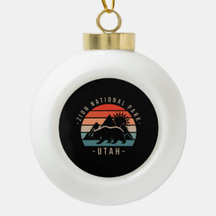 Zion National Park  Ceramic Ball Christmas Ornament