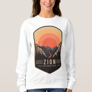 Zion national park emblem patch logo sweatshirt