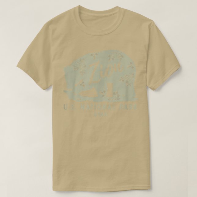Zion National Park Floral Bear XO4U Original  T-Shirt (Design Front)