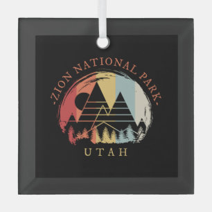 Zion National Park Glass Tree Decoration