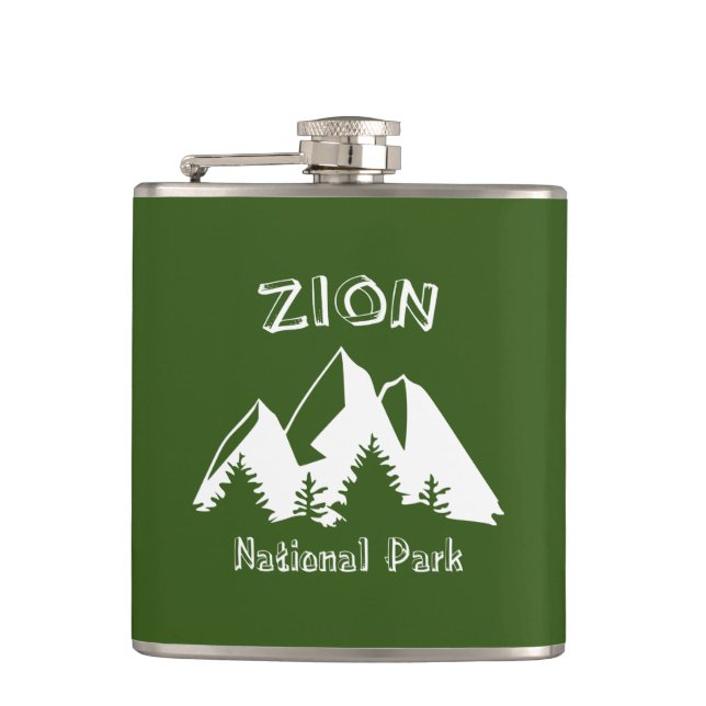 Zion National Park Hip Flask (Front)