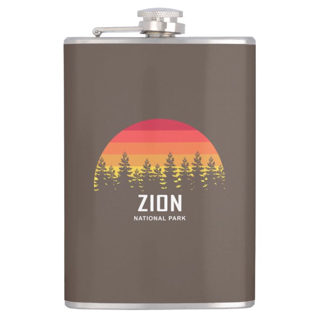 Zion National Park Hip Flask (Front)