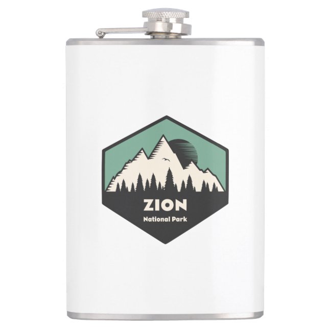 Zion National Park Hip Flask (Front)