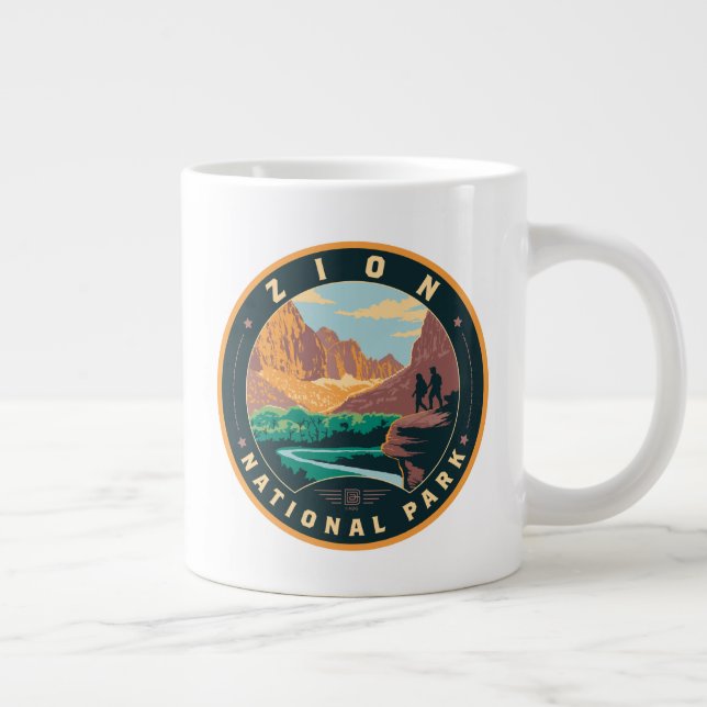 Zion National Park Large Coffee Mug (Right)