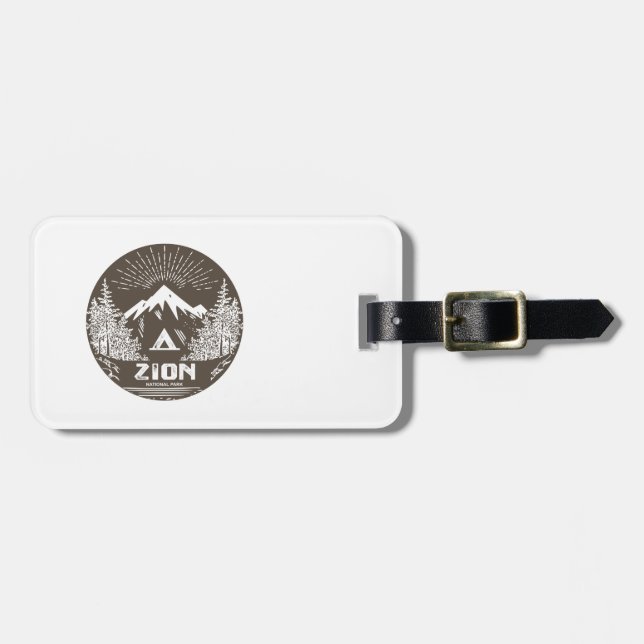 Zion National Park Luggage Tag (Front Horizontal)
