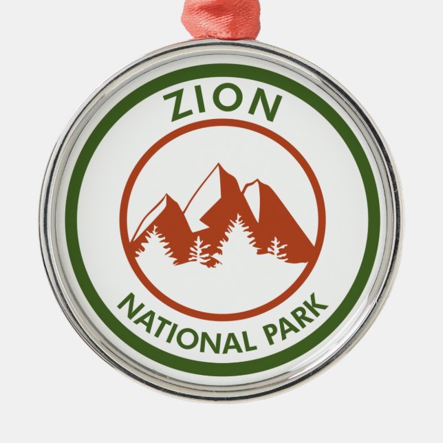 Zion National Park Metal Tree Decoration (Front)