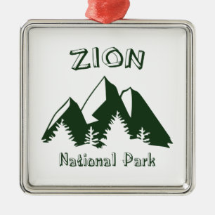 Zion National Park Metal Tree Decoration