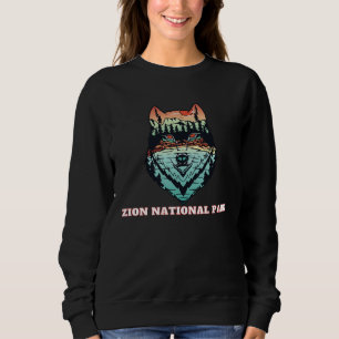 Zion National Park Outdoor Wolf Hiking Lake Sunset Sweatshirt